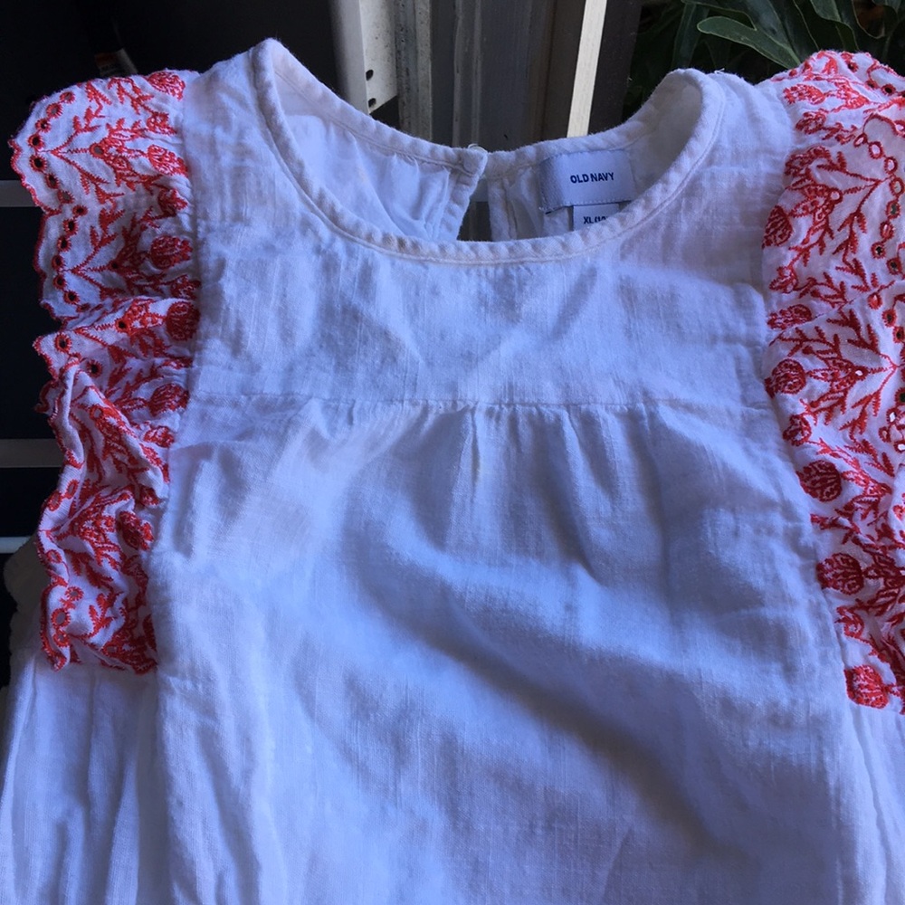 White with red old navy dress size XL